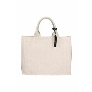 Geanta shopper de piele si material textil imagine