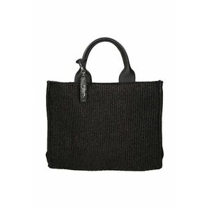 Geanta shopper de piele si material textil imagine