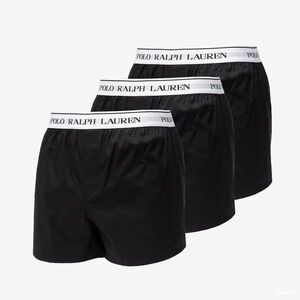 Ralph Lauren Stretch Cotton Slim Fit Trunks 3-Pack Black imagine