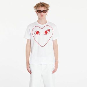 Comme des Garçons PLAY Heart Logo Short Sleeve Tee UNISEX White imagine
