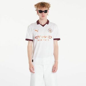 PUMA Manchester City FC 23/24 Away Replica Jersey T-Shirt White/ Aubergine imagine