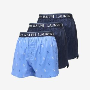 Ralph Lauren Stretch Cotton Three Slim Fit Boxers 3-Pack Blue imagine