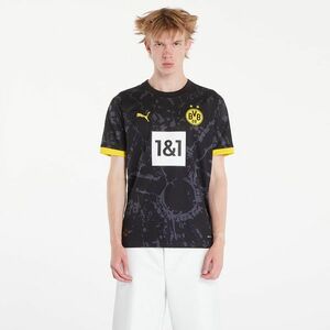 PUMA Borussia Dortmund Away Replica Jersey T-Shirt Black/ Cyber Yellow imagine