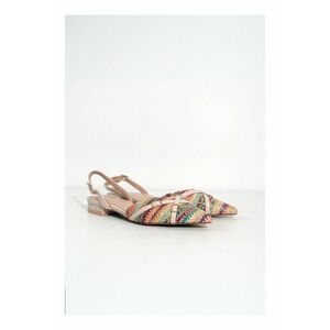 Pantofi Moni multicolori cu varf ascutit si talpa joasa imagine