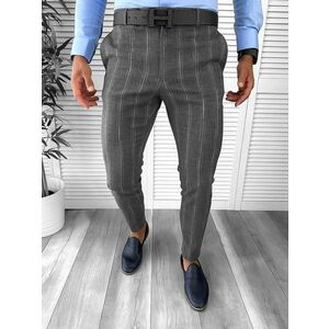 Pantaloni barbati eleganti gri B1551 67-3 E~ imagine