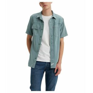 Imbracaminte Barbati Levis Premium Short Sleeve Auburn Worker Shirt Trooper Blue Garment Dye imagine