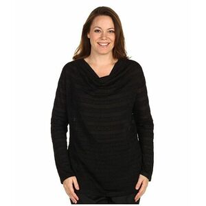 Imbracaminte Femei Jones New York Plus Size Draped LS Pullover Black imagine