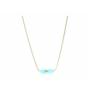 Bijuterii Femei MICHAEL Michael Kors Seaside Luxe Small Geode Necklace TurquoiseGold imagine