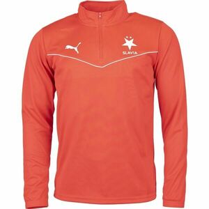 Puma TEAMRISE 1 4 ZIP TOP Hanorac pentru bărbați, roșu, mărime imagine