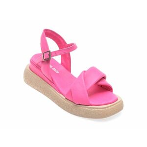 Sandale casual DONNA CRIS fucsia, 13010, din piele naturala imagine