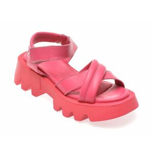 Sandale casual GRYXX fucsia, 13103, din piele naturala imagine