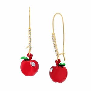 Bijuterii Femei Betsey Johnson Apple Dangle Earrings RedGold imagine