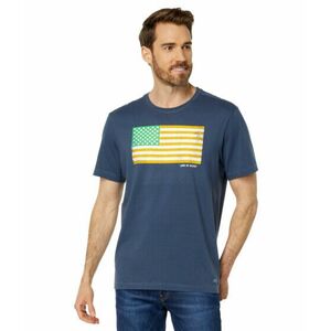 Imbracaminte Barbati Life is Good Irish American Flag Short Sleeve Crushertrade Tee Darkest Blue imagine