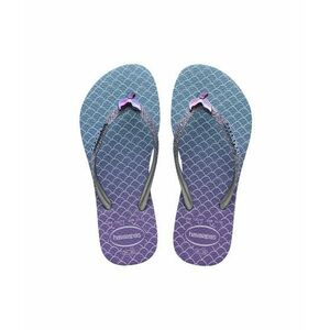 Incaltaminte Fete Havaianas Slim Glitter Flip Flop Sandal (ToddlerLittle KidBig Kid) Blue imagine