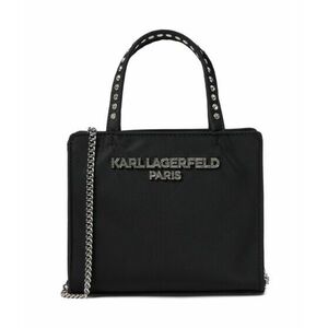 Genti Femei Karl Lagerfeld Paris Ikons Mini Satchel BlackSilver Chain imagine