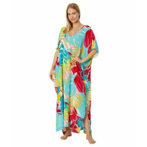 Imbracaminte Femei Natori Bora Bora Crinkle Caftan Aqua Blue imagine