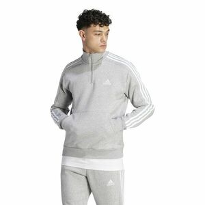 Imbracaminte Barbati adidas Essentials Fleece 3-Stripes 14 Zip Hoodie Medium Grey Heather imagine