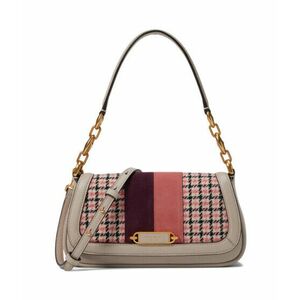 Genti Femei Kate Spade New York Gramercy Racing Stripe Plaid Twill Fabric Small Flap Shoulder Mushroom Multi imagine