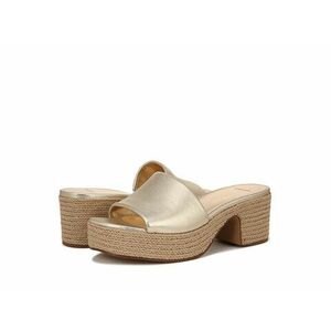 Incaltaminte Femei Vince Margo Slide Platform Sandals Champagne Metallic Espadrille imagine