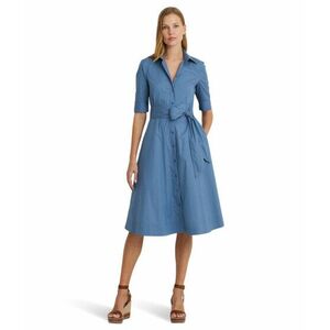 Imbracaminte Femei Lauren Ralph Lauren Petite Cotton-Blend Shirtdress Pale Azure imagine