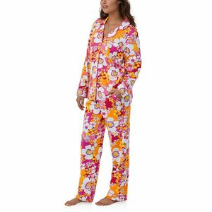 Imbracaminte Femei BedHead Pajamas Trina Turk x Bedhead Long Sleeve Classic PJ Set Bali Pink Floral imagine