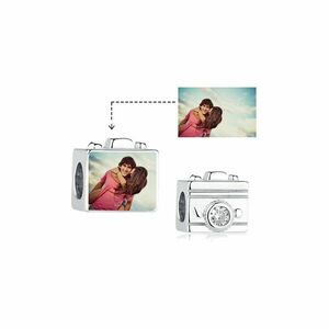 Talisman din argint Custom Photo Camera imagine