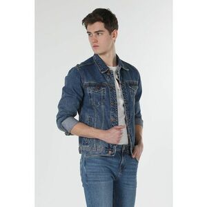 Jacheta regular fit de denim cu aspect decolorat imagine