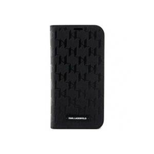 Husa de protectie Saffiano Monogram Book pentru iPhone 14 - Negru imagine