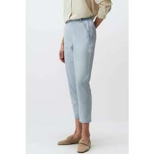 Pantaloni crop din chambray imagine