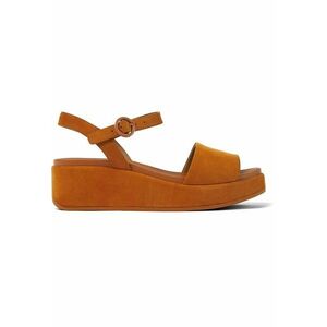 Sandale wedge de piele nabuc Misia imagine