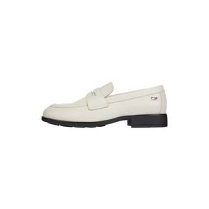 Pantofi loafer din piele cu model uni imagine