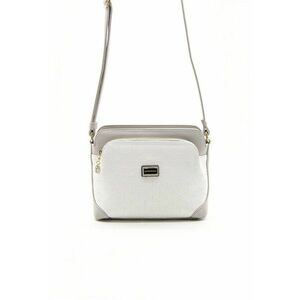 Geanta crossbody de piele ecologica cu buzunare cu fermoar - Gri imagine