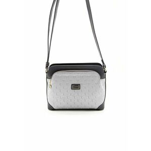 Geanta crossbody de piele ecologica cu buzunare cu fermoar - Gri imagine