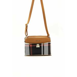 Geanta crossbody de piele ecologica cu model in carouri imagine