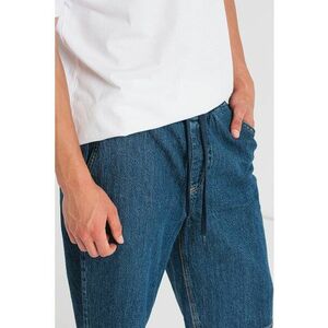 Pantaloni capri de denim cu buzunare oblice imagine