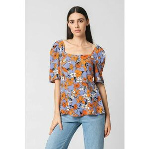 Bluza cu model floral si decolteu patrat Anne imagine