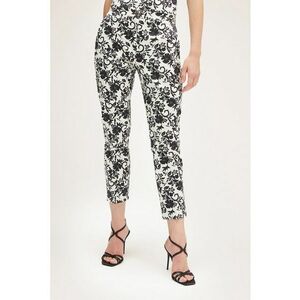 Pantaloni crop cu model floral imagine