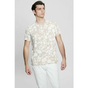 Tricou cu decolteu la baza gatului si imprimeu floral imagine