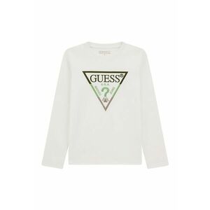 GUESS - Bluza cu logo brodat si decolteu la baza gatului imagine