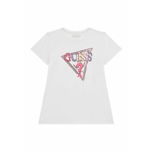 GUESS - Tricou cu logo si decolteu la baza gatului imagine