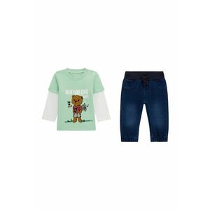 GUESS - Set de bluza cu model si blugi cu talie ajustabila imagine