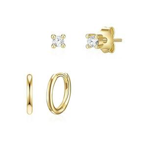 Set de cercei placat cu aur de 14k imagine