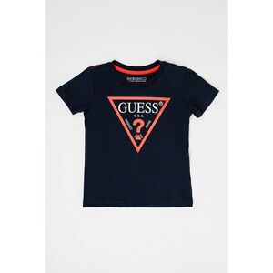 GUESS - Tricou cu decolteu la baza gatului si logo imagine