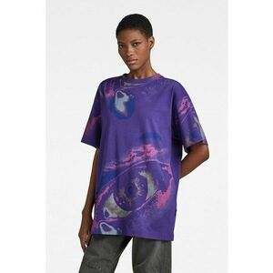 Tricou de bumbac organic cu imprimeu abstract imagine