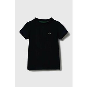 Lacoste tricou de bumbac pentru copii culoarea albastru marin, neted imagine