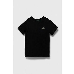 Lacoste tricou de bumbac pentru copii culoarea negru, neted imagine