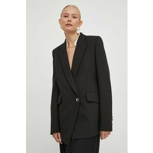 BOSS sacou culoarea negru, cu doua randuri de nasturi, neted imagine