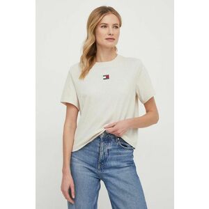 Tommy Jeans tricou femei, culoarea bej DW0DW17391 imagine