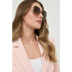 Gucci ochelari de soare femei, culoarea auriu imagine