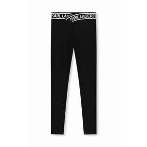 Karl Lagerfeld leggins copii culoarea negru, neted imagine